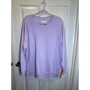 Colsie Womens Lavender Long Sleeve Crewneck Pullover Sweatshirt Size XL